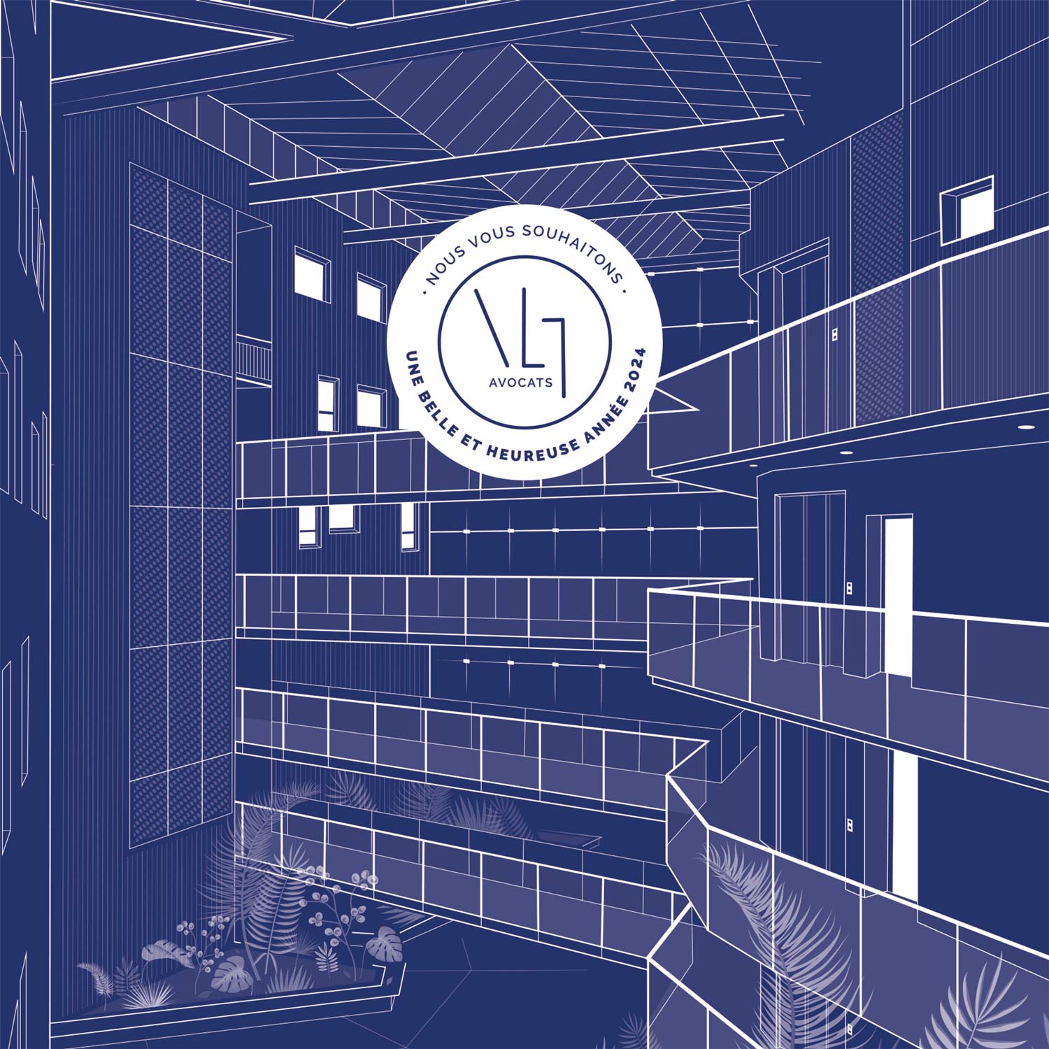 Cabinet VLH suzette creation carte voeux cabinet vlh 2024