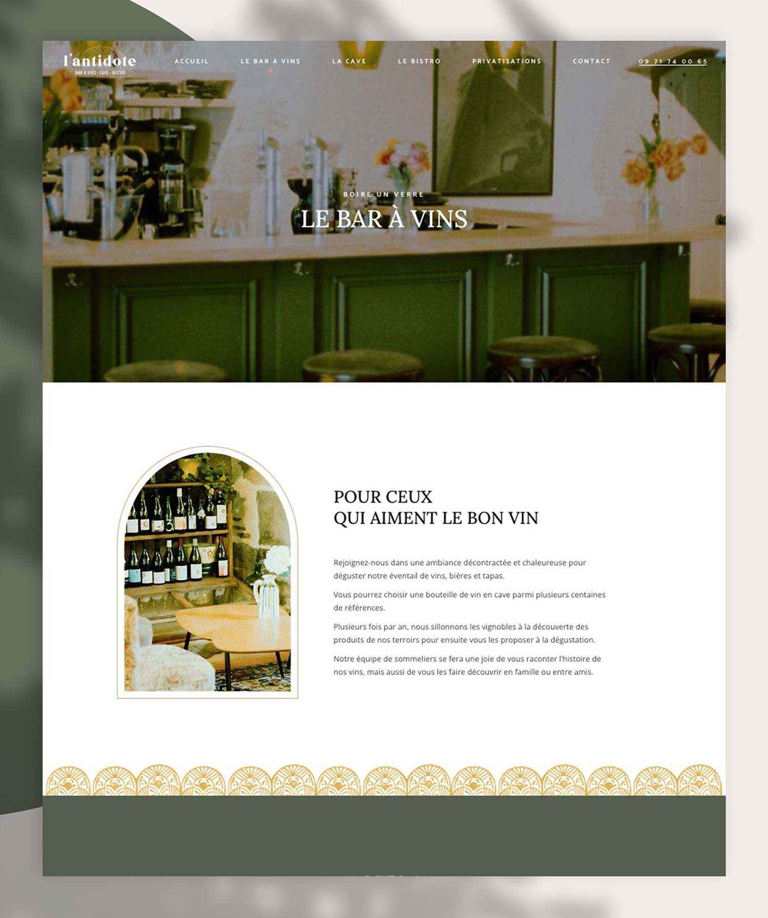 L'antidote cave a vin antidote vannes creation site internet suzette