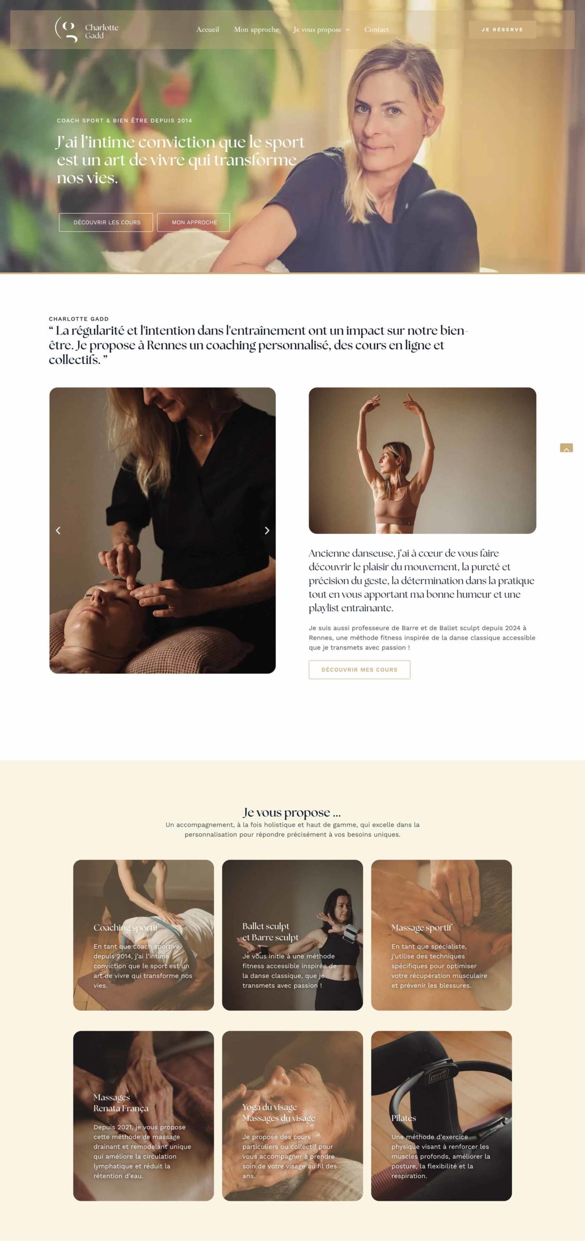 creation site internet charlotte gadd rennes coach sportive