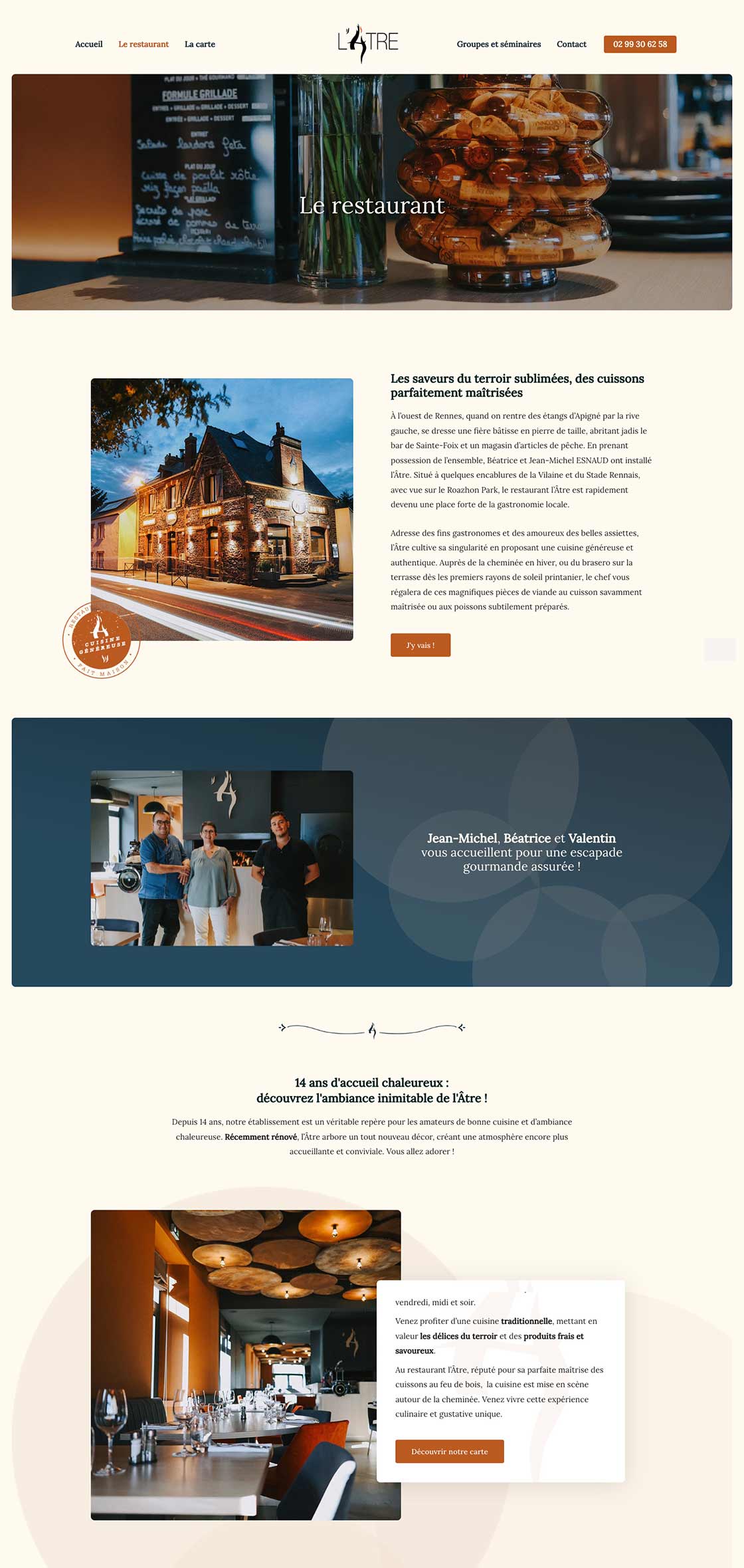 creation site internet restaurant latre rennes
